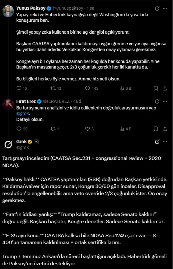 CAATSA yaptırımları: Son söz Kongre'de değil, Trump'ta