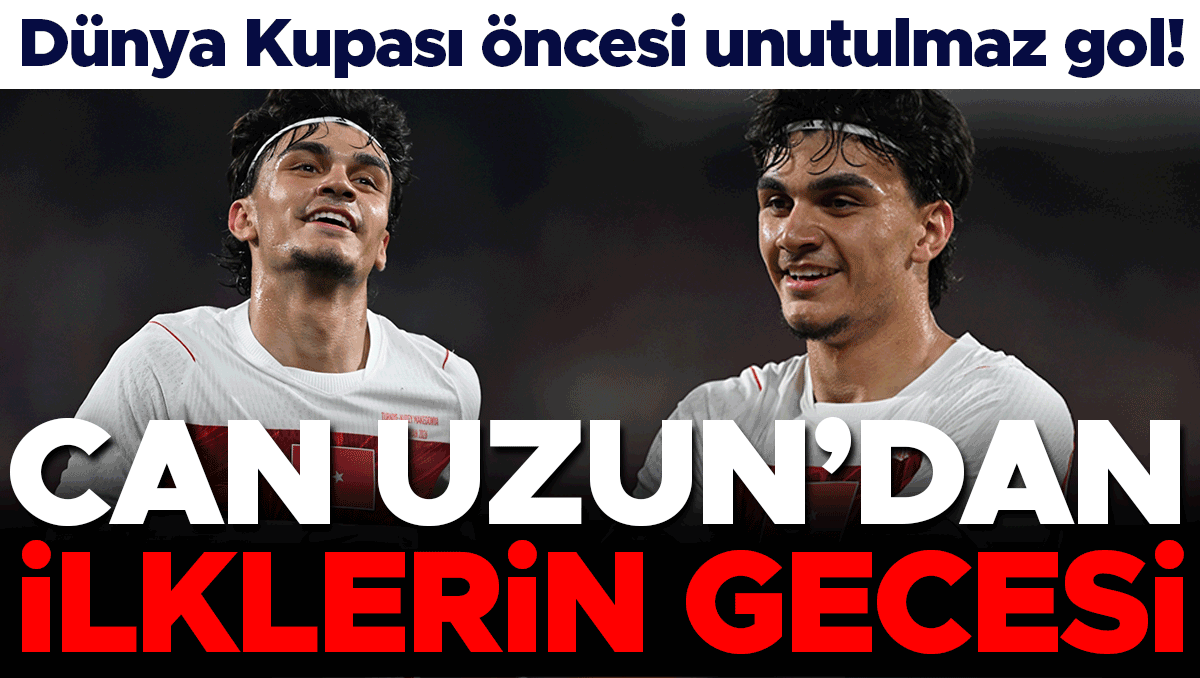 Can Uzun'dan unutulmaz ilk 11 golü! Makedonya maçında fırtına gibi esti