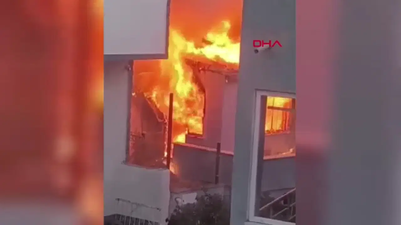 Çanakkale'de inşaat işçilerinin kaldığı evde yangın: 1 yaralı