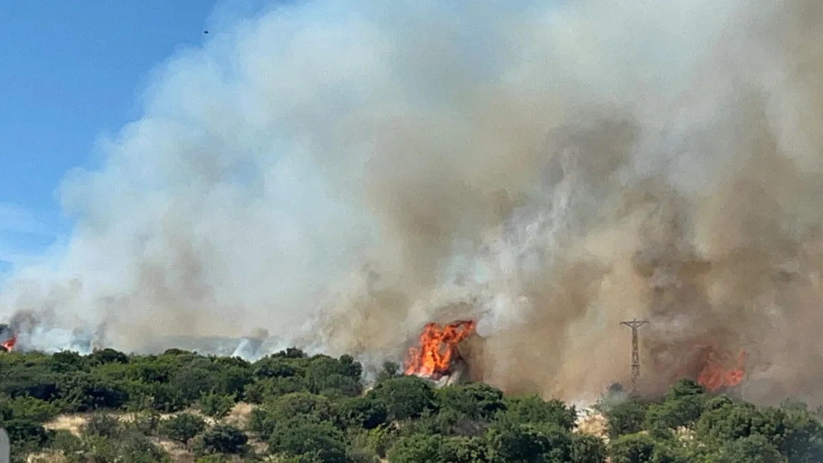 Çanakkale'de orman yangını: Alevlere havadan ve karadan müdahale sürüyor