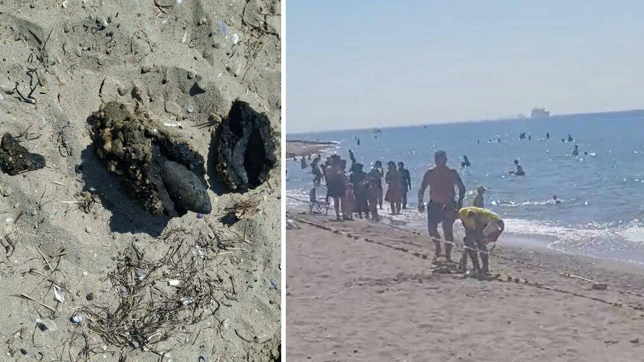 Çanakkale'de Plajda Tarihi Top Mermisi Gerginliği