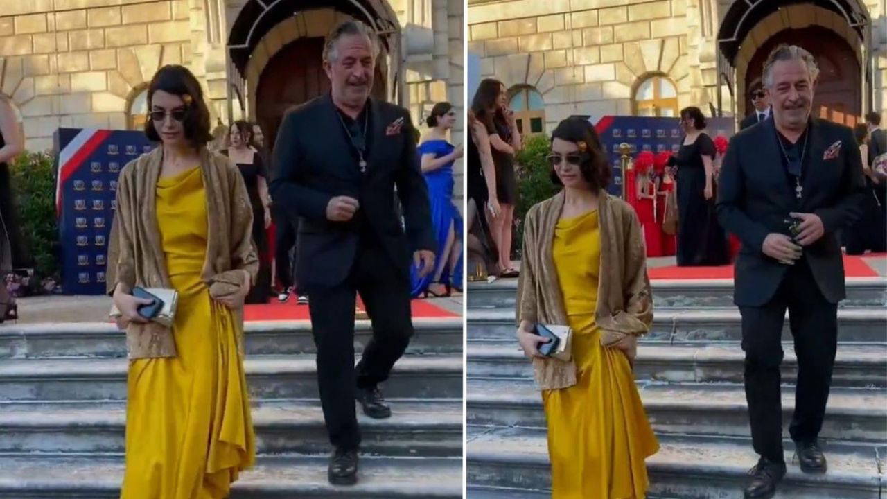 Cem Yılmaz ve Ahu Yağtu oğullarının mezuniyetinde bir araya geldi