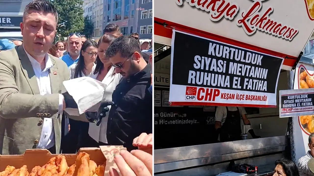 CHP'den AKP'ye geçen Keşan Belediye Başkanı'na lokmalı protesto