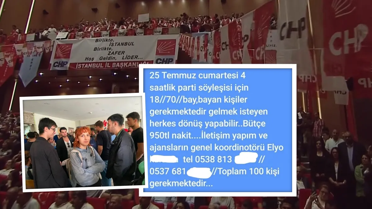 CHP'nin rozet töreninde paralı figüran iddiası: 950 TL'lik soruşturma
