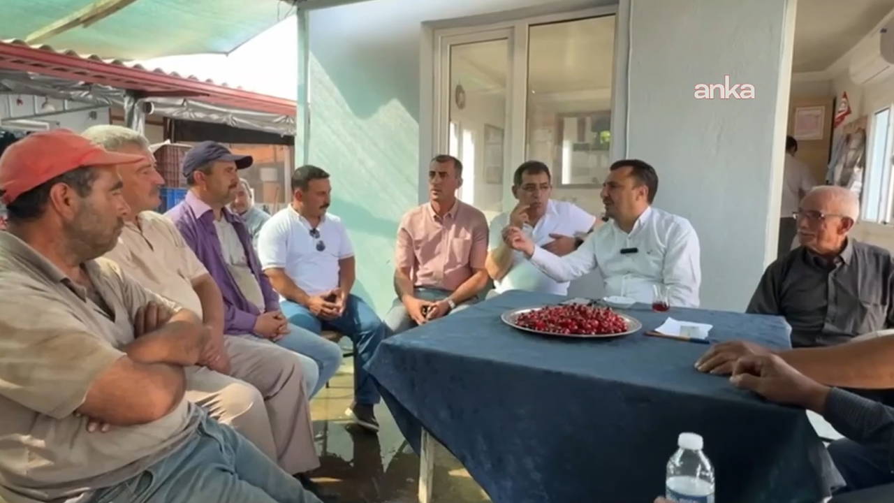 CHP'li vekil kiraz üreticisini dinledi: Para kazandığımda sakallarım siyahtı