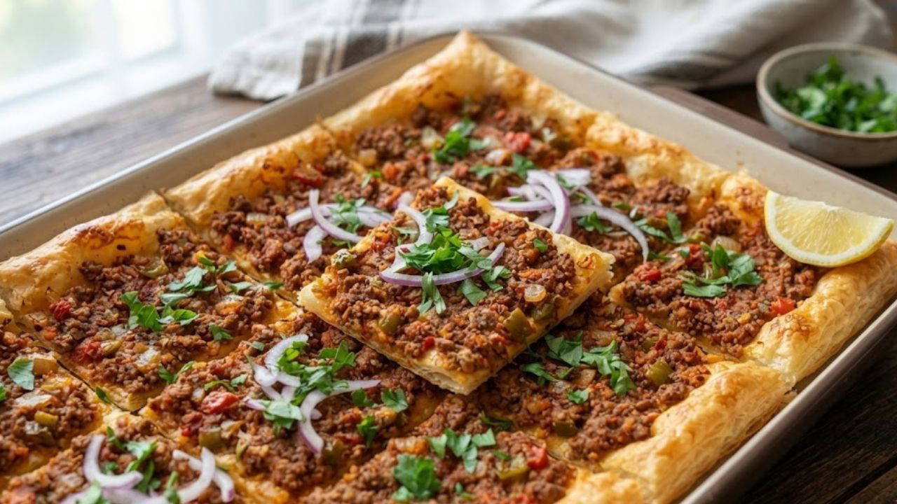 Çıtır Çıtır Tepsi Lahmacun Tarifi: Pratik Akşam Yemeği