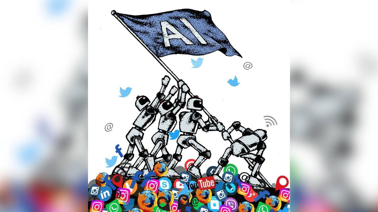 CKM'de Yapay Zeka Temalı Karikatür Sergisi: 'Ben Robot Değilim