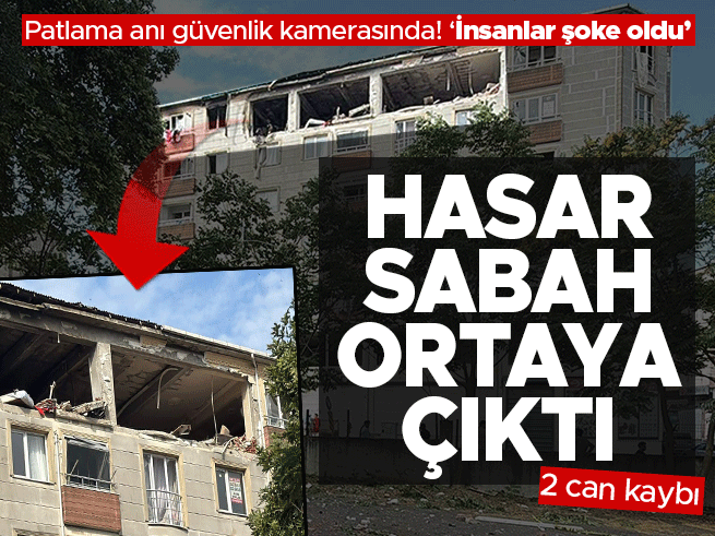Çorlu'da 2 kişinin öldüğü patlamanın dehşet anları kamerada