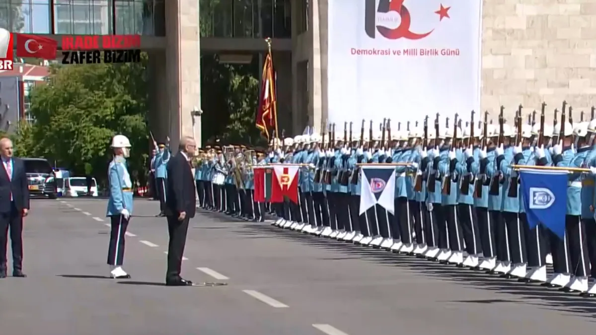 Cumhurbaşkanı Erdoğan 15 Temmuz anma töreni için TBMM'de