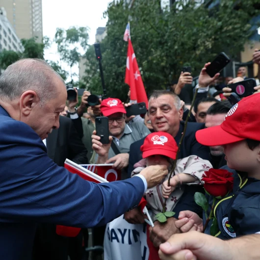 Cumhurbaşkanı Erdoğan ABD'de Türkevi'nde sevgiyle karşılandı