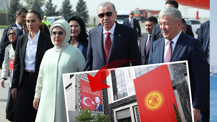 Cumhurbaşkanı Erdoğan Kırgızistan'da: Otelindeki Anlamlı Karşılama