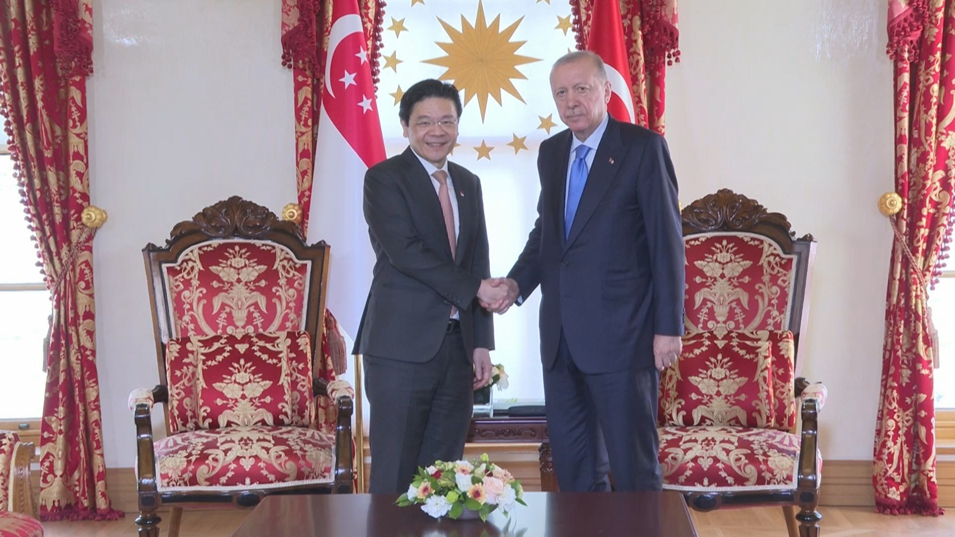 Cumhurbaşkanı Erdoğan, Singapur Başbakanı Wong ile Dolmabahçe'de Görüştü