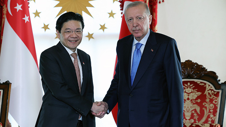 Cumhurbaşkanı Erdoğan, Singapur Başbakanı Wong'u Dolmabahçe'de Kabul Etti