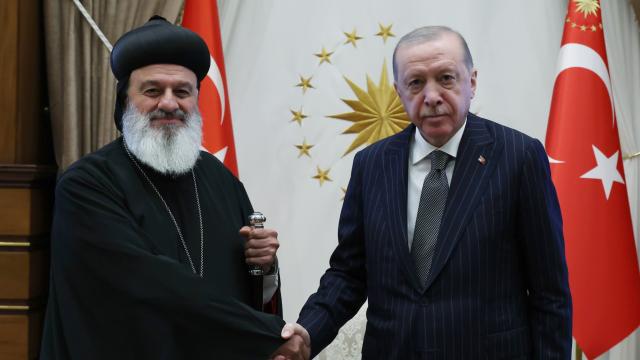 Cumhurbaşkanı Erdoğan, Süryani Patriği'ni kabul etti