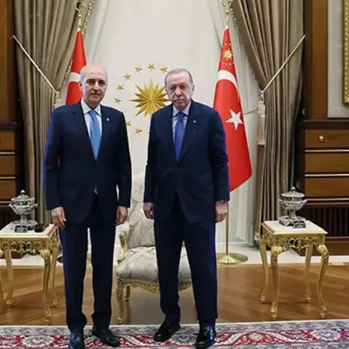 Cumhurbaşkanı Erdoğan, TBMM Başkanı Kurtulmuş'u Kabul Etti