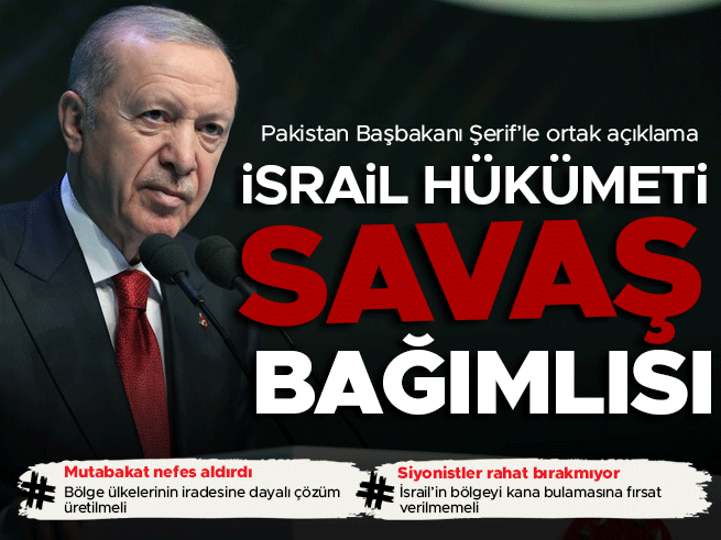Cumhurbaşkanı Erdoğan ve Pakistan Başbakanı Şerif basın toplantısı düzenledi