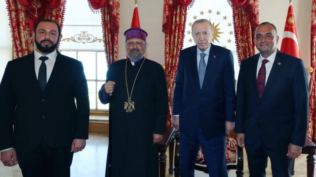 Cumhurbaşkanı Erdoğan'dan Patrik Sahak Maşalyan'a kabul