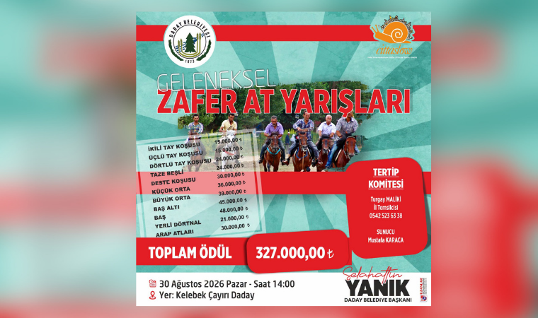 Daday'da 30 Ağustos Coşkusu: Geleneksel Zafer At Yarışları