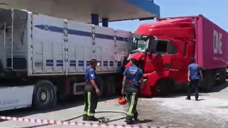 Denizli'de Arı Kabine Girdi: TIR İstasyona Daldı, Sürücü Hastaneye Kaldırıldı