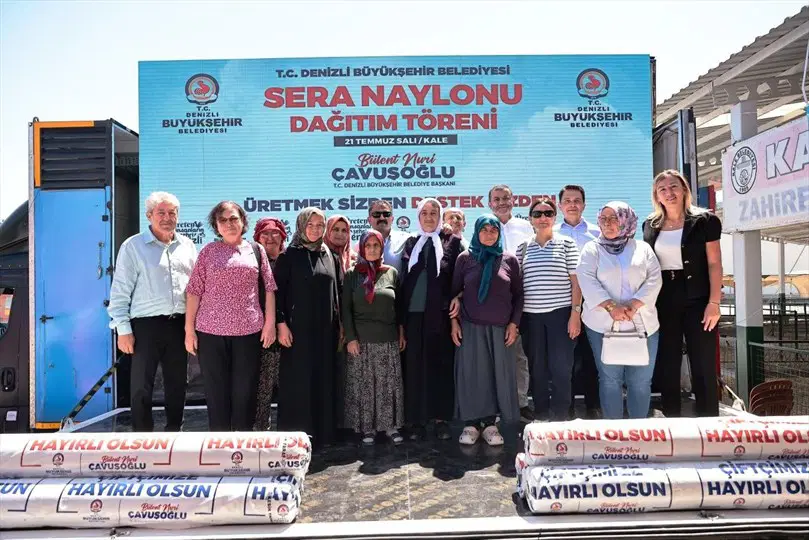 Denizli'de çiftçiye sera naylonu desteği başladı