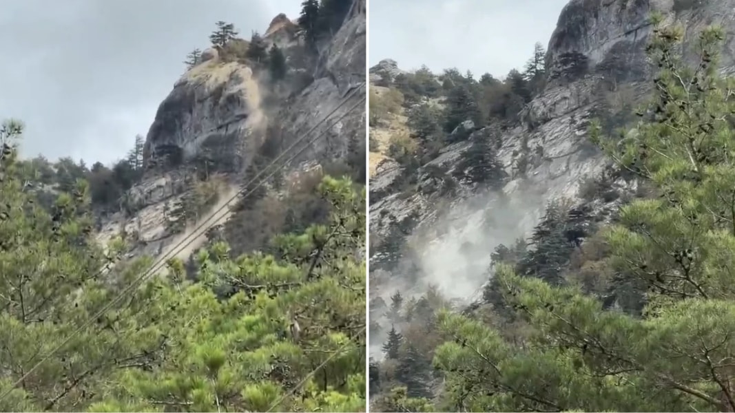 Deprem Sonrası Feke'de Kaya Düşmesi Paniği