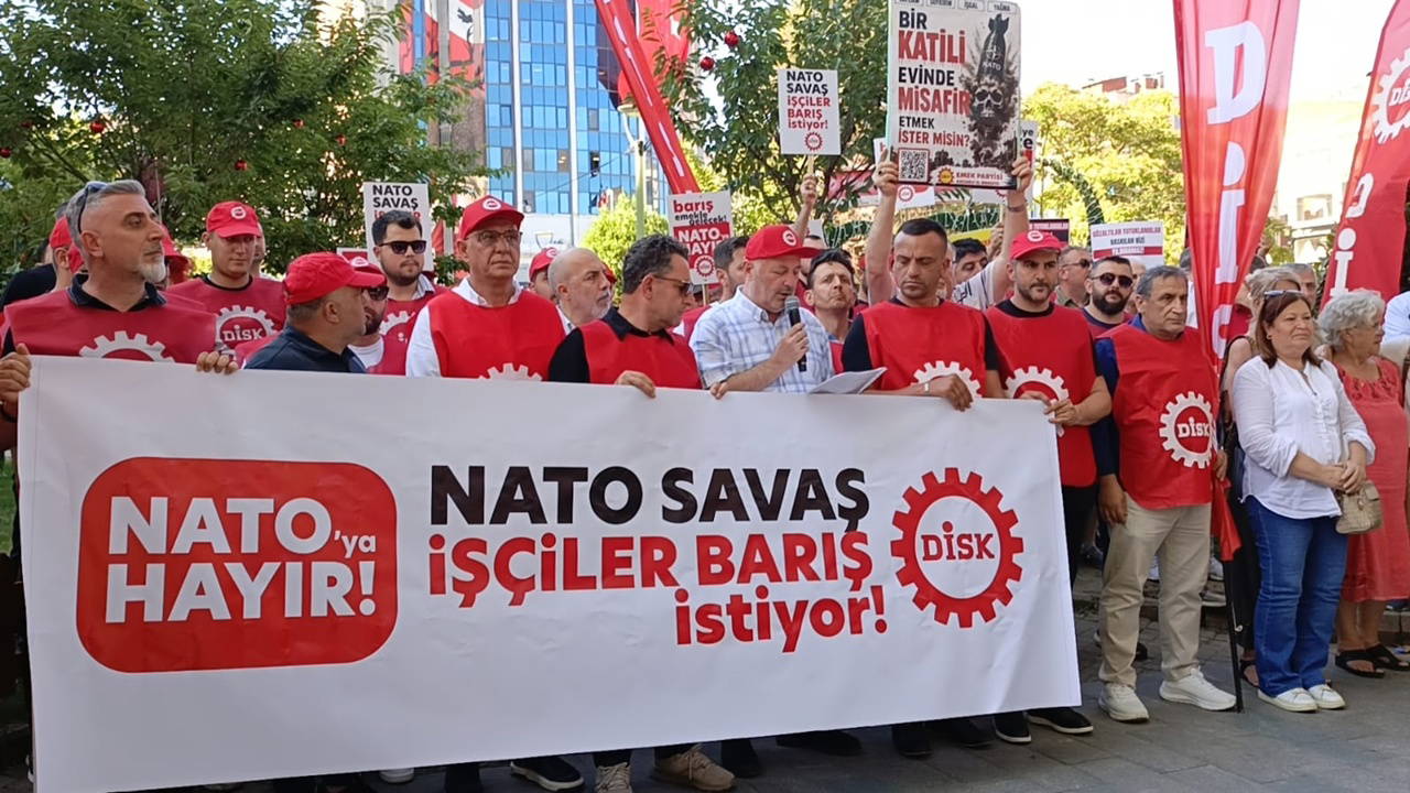 DİSK Kocaeli'den NATO protestosu: 'Savaşa değil emekçiye bütçe
