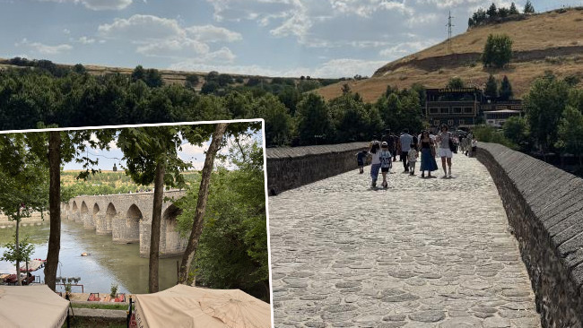 Diyarbakır'da 40 Derece Sıcak: Tarihi Köprü Boş Kaldı