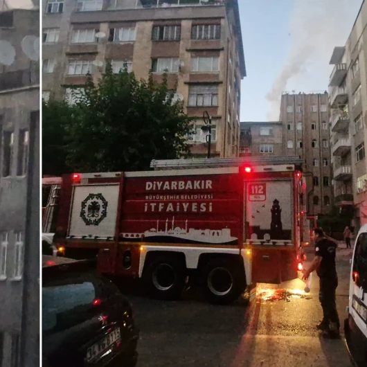 Diyarbakır'da Korkutan Yangın: 7 Katlı Binanın Çatısı Alev Alev