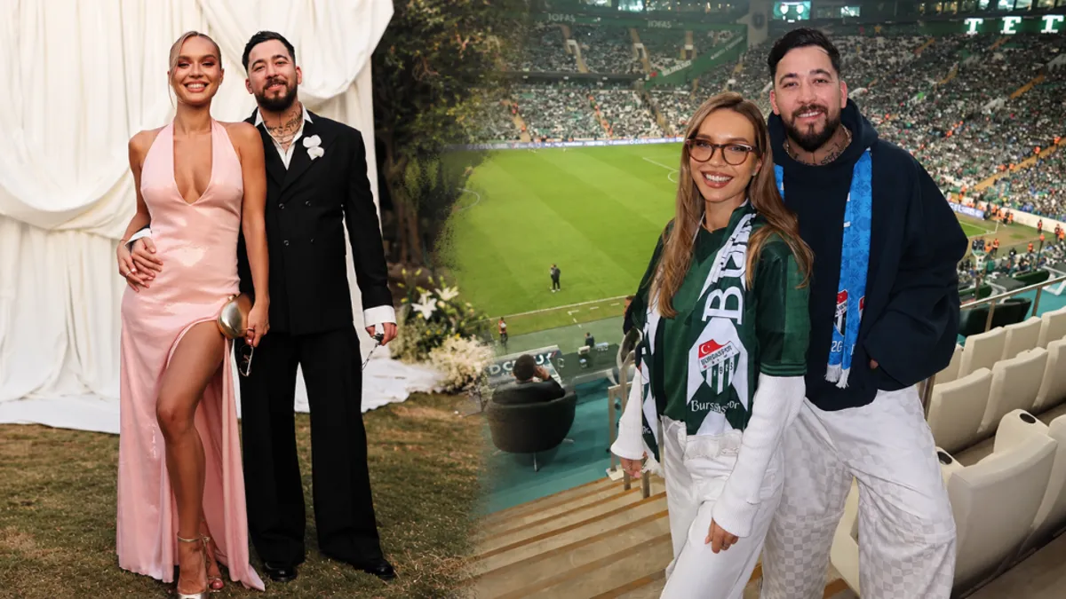 DJ Mahmut Orhan ve Sevgilisi Bursaspor Maçında Tribünde