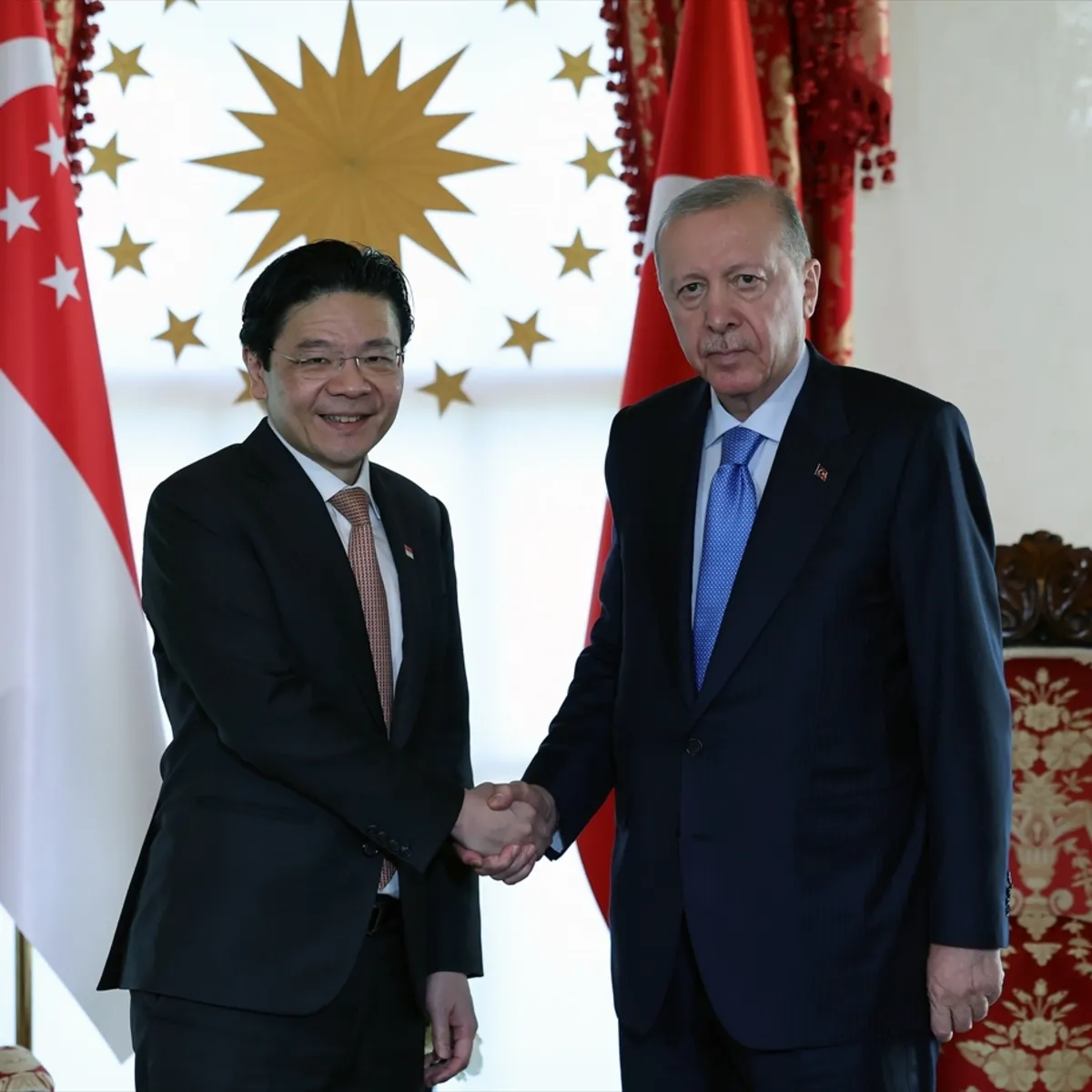 Dolmabahçe'de kritik zirve: Erdoğan Singapur Başbakanı Wong'u kabul etti