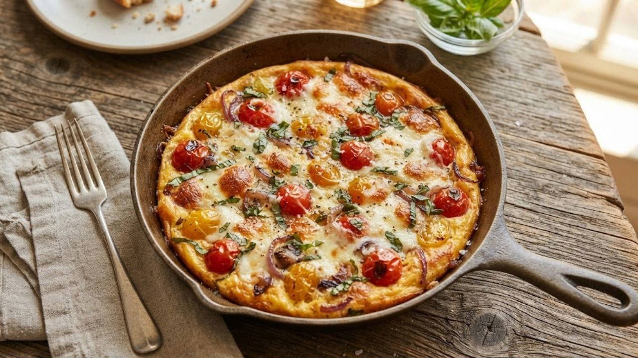 Domatesli Frittata: Kahvaltıya Renk Katan Pratik Lezzet