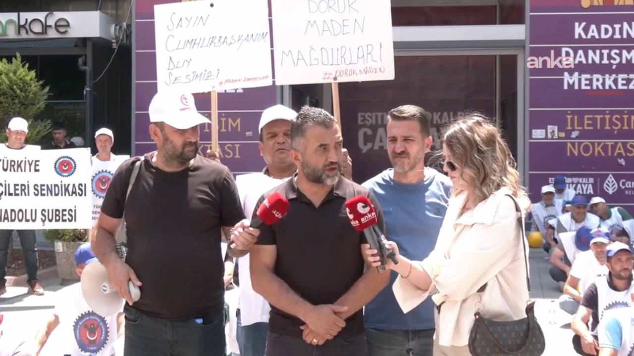 Doruk Madencilik işçileri oturma eylemine devam ediyor: 'Biz bu ödemelerde mutabık değiliz