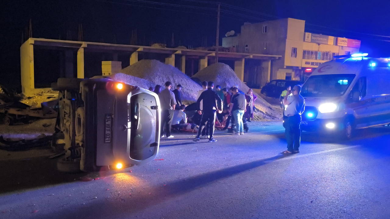 Düğün Dönüşü Kaza: Hafif Ticari Araç Takla Attı, 6 Yaralı