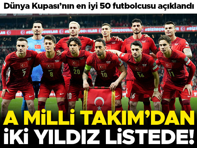 Dünya Kupası'nın en iyi 50 futbolcusu açıklandı! A Milli Takım'dan 2 yıldız listede
