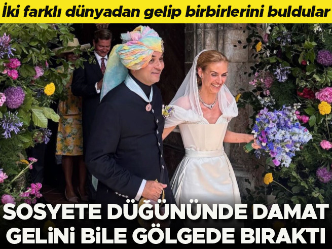 Dünyaları birleştiren sosyete düğünü: Damadın şıklığı gelini gölgede bıraktı