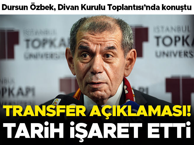 Dursun Özbek: Transfer Çalışmalarımız Devam Ediyor