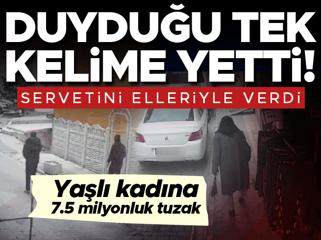 Duyduğu tek kelime yetti! Yaşlı kadından 7.5 milyon lira dolandırdılar