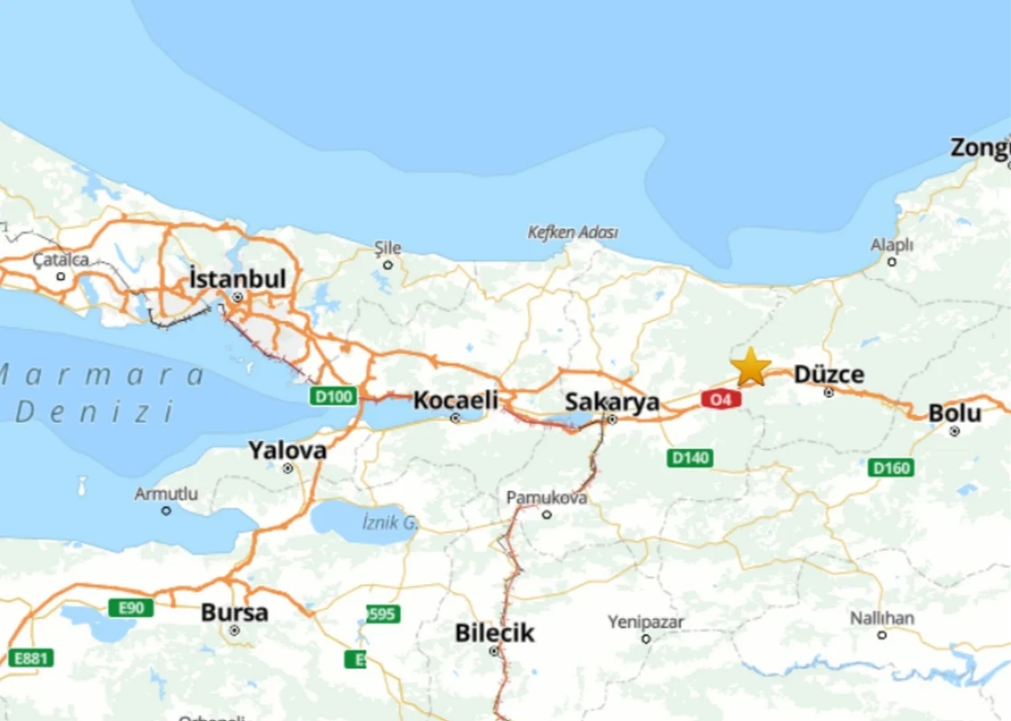 Düzce'de 4.0 Büyüklüğünde Deprem: İstanbul ve Çevre İllerde Hissedildi