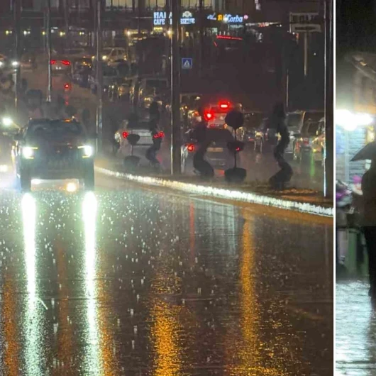 Düzce'de Sağanak Gece Boyunca Etkili Oldu
