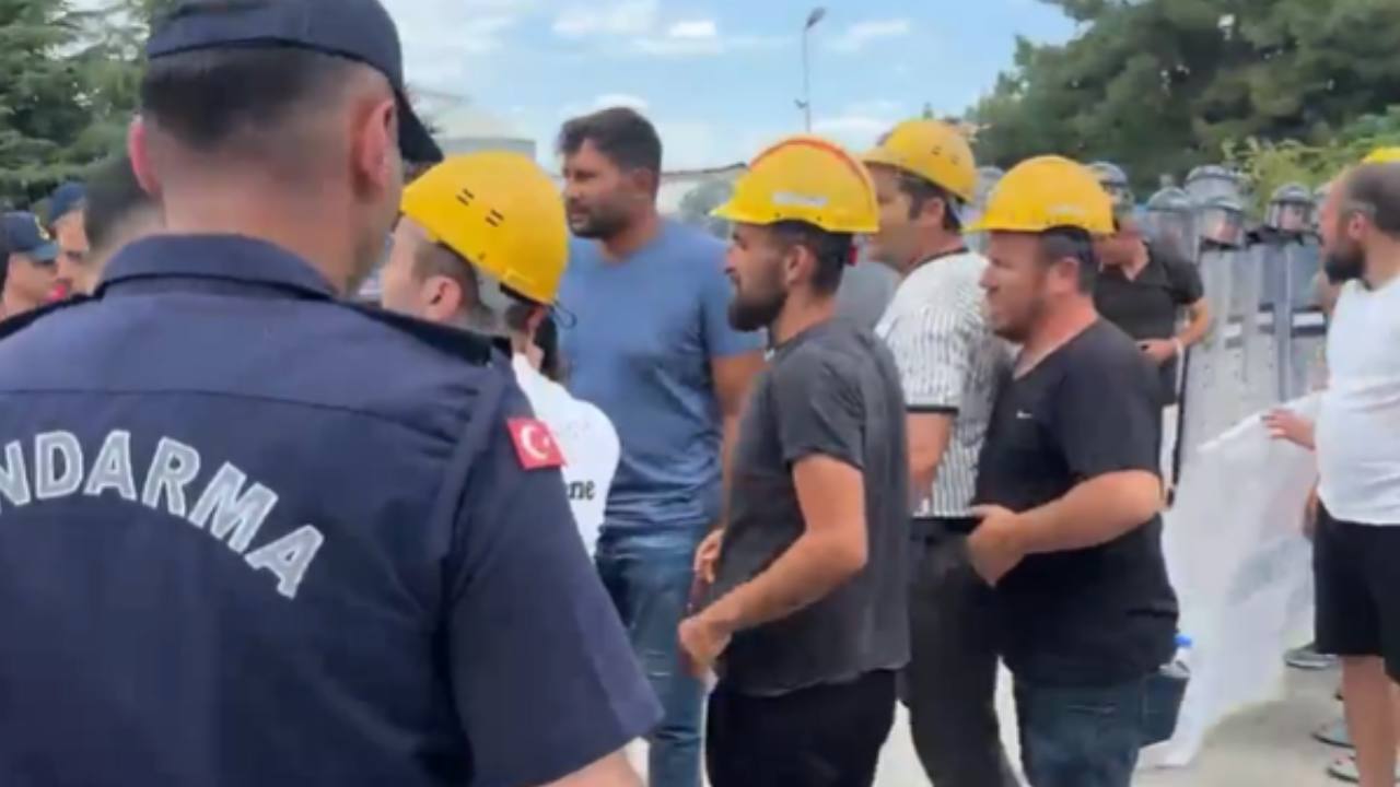 Edirne'de Erdoğan'a seslenmek isteyen işçilere müdahale: 2 gözaltı