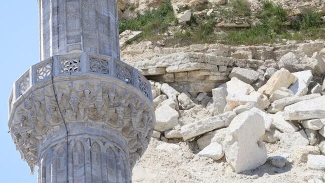 Edirne'nin küfeki taşı ilk kez Ayasofya restorasyonunda kullanılıyor
