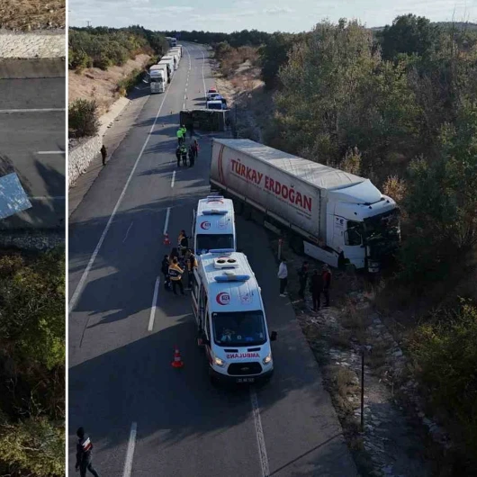 Edirne'de tır kuyruğunda kaza: 4 yaralı