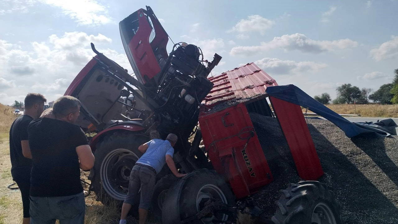Edirne'de Traktör Kazası: 1'i Ağır 2 Yaralı