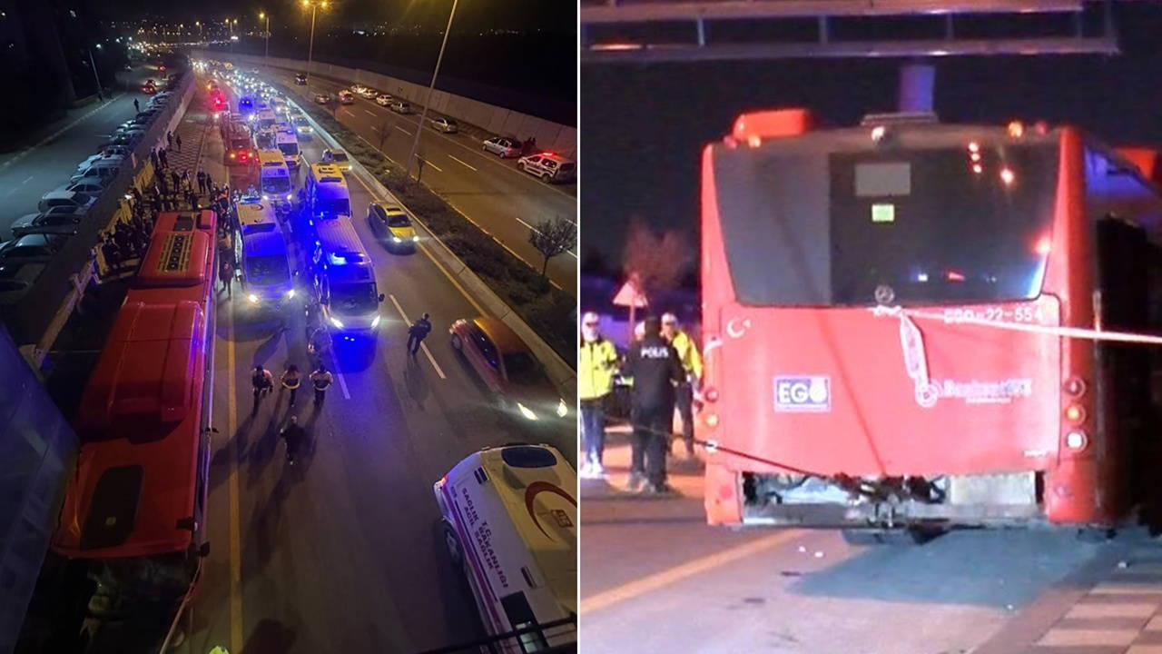 EGO otobüsü üst geçide çarptı: 24 yaralı, inceleme başlatıldı