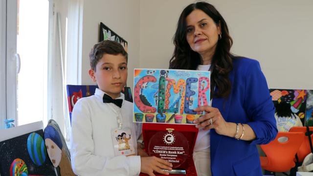 Elazığlı 10 yaşındaki Mustafa Sefa, CİMER resim yarışmasında Türkiye birincisi oldu
