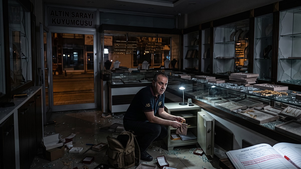 Elektrik kesintisini fırsata çevirdi! Döviz bürosunda 300 altın çaldı