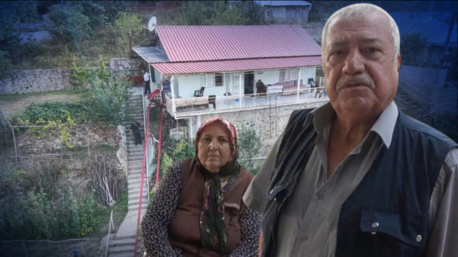 Emekli Hamdi Kandemir, eşine yayla evinde asansör yaptı