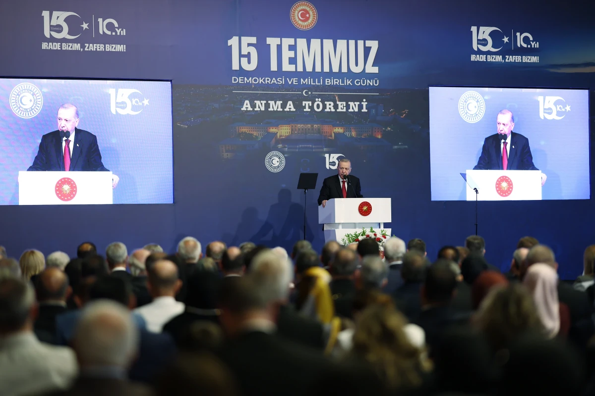 Erdoğan 15 Temmuz Anma Töreni'nde FETÖ'yü hedef aldı: Fitne kazanı kaynatıyorlar