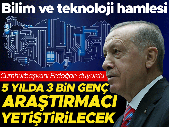 Erdoğan: 3 Bin Genç Araştırmacı Bilim ve Teknoloji Ekosistemine Kazandırılacak