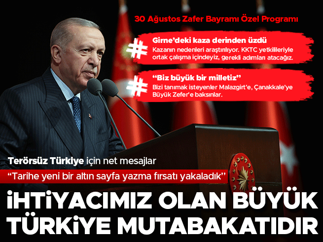 Erdoğan'dan 30 Ağustos Mesajı: 'Zafer, Milletimizin Eseridir
